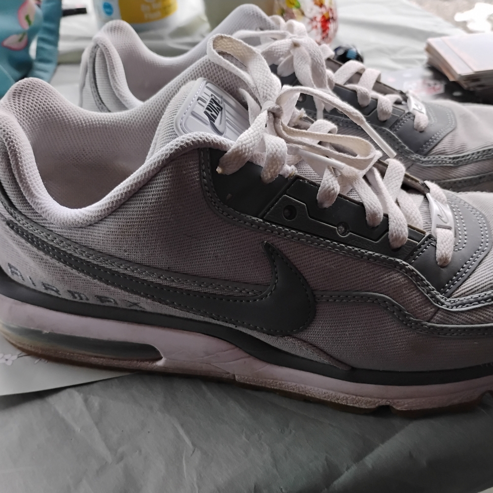 Nike Air Max White and Gray Sneakers